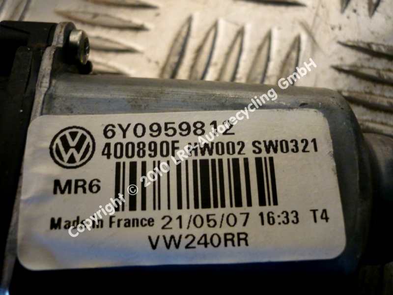 VW Polo 9N3 Motor Fensterheber hinten rechts 6Y0959812